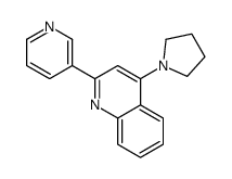 2-pyridin-3-yl-4-pyrrolidin-1-ylquinoline Structure