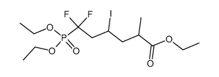 diethyl 1,1-difluoro-3-iodo-5-carbethoxyhexylphosphonate结构式