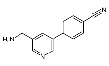 4-[5-(aminomethyl)pyridin-3-yl]benzonitrile Structure