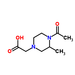 (4-Acetyl-3-methyl-1-piperazinyl)acetic acid结构式