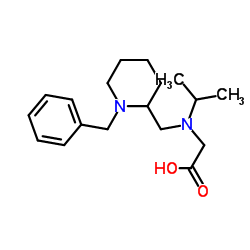 N-[(1-Benzyl-2-piperidinyl)methyl]-N-isopropylglycine结构式