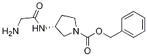 (R)-3-(2-AMino-acetylaMino)-pyrrolidine-1-carboxylic acid benzyl ester结构式
