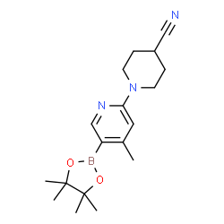 1-(4-Methyl-5-(4,4,5,5-tetramethyl-1,3,2-dioxaborolan-2-yl)pyridin-2-yl)piperidine-4-carbonitrile picture