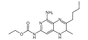 (5-Amino-3-butyl-2-methyl-1,2-dihydro-pyrido[3,4-b]pyrazin-7-yl)-carbamic acid ethyl ester Structure