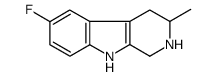 6-fluoro-3-methyl-2,3,4,9-tetrahydro-1H-pyrido[3,4-b]indole结构式