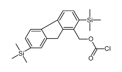 [2,7-bis(trimethylsilyl)-9H-fluoren-1-yl]methyl carbonochloridate Structure