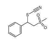 2-methylsulfonyl-1-phenylethyl thiocyanate Structure