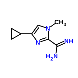 4-Cyclopropyl-1-methyl-1H-imidazole-2-carboximidamide structure