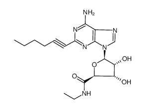 2-Hexynyl-5'-N-ethylcarboxamidoadenosine Structure