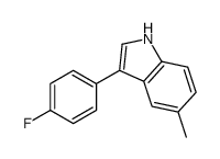 3-(4-fluorophenyl)-5-methyl-1H-indole结构式