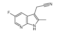 2-(5-fluoro-2-methyl-1H-pyrrolo[2,3-b]pyridin-3-yl)acetonitrile Structure