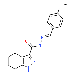 (E)-N-(4-methoxybenzylidene)-4,5,6,7-tetrahydro-1H-indazole-3-carbohydrazide Structure