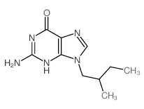 6H-Purin-6-one,2-amino-1,9-dihydro-9-(2-methylbutyl)- structure