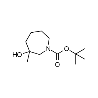 3-羟基-3-甲基氮杂环庚烷-1-羧酸叔丁酯结构式