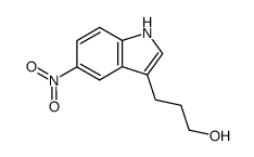 5-Nitro-3-(3-hydroxypropyl)-1H-indole结构式