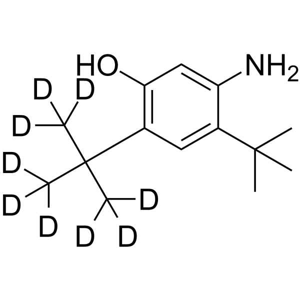 Phenol, 5-amino-2,4-bis(1,1-dimethylethyl)-d9 Structure