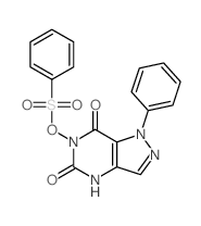 1H-Pyrazolo[4,3-d]pyrimidine-5,7(4H,6H)-dione,1-phenyl-6-[(phenylsulfonyl)oxy]- structure