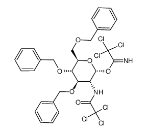 3,4,6-tri-O-benzyl-2-deoxy-2-trichloroacetamido-α-D-glucopyranosyl trichloroacetimidate Structure