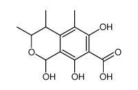 1,6,8-trihydroxy-3,4,5-trimethyl-3,4-dihydro-1H-isochromene-7-carboxylic acid Structure