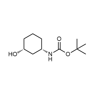 tert-Butyl ((1S,3R)-3-hydroxycyclohexyl)carbamate Structure