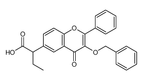 2-(4-oxo-2-phenyl-3-phenylmethoxychromen-6-yl)butanoic acid Structure