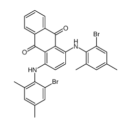 1,4-bis[(2-bromo-4,6-dimethylphenyl)amino]anthraquinone Structure