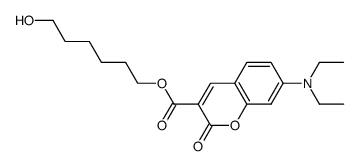 3-(6-hydroxyhexoxycarbonyl)-7-diethylamino-coumarin Structure