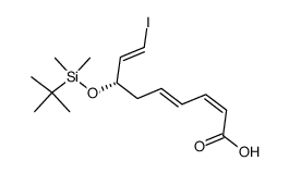 (2Z,4E,8E)-(S)-7-(tert-Butyl-dimethyl-silanyloxy)-9-iodo-nona-2,4,8-trienoic acid Structure