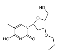 1-[(2R,4S,5R)-5-(hydroxymethyl)-4-propoxyoxolan-2-yl]-5-methylpyrimidine-2,4-dione Structure