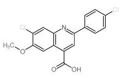 7-chloro-2-(4-chlorophenyl)-6-methoxy-quinoline-4-carboxylic acid Structure