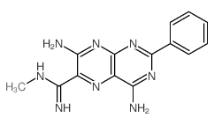 6-Pteridinecarboximidamide,4,7-diamino-N-methyl-2-phenyl- Structure