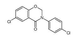 6-Chloro-3-(4-chlorophenyl)-2H-1,3-benzoxazin-4(3H)-one结构式