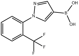 1-(2-Trifluoromethylphenyl)-1H-pyrazole-4-boronic acid结构式