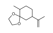 9-isopropenyl-6-methyl-1,4-dioxa-spiro[4.5]decane结构式
