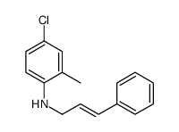 4-chloro-2-methyl-N-(3-phenylprop-2-enyl)aniline Structure