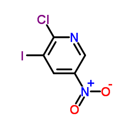 2-Chloro-3-iodo-5-nitropyridine structure