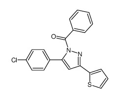 [5-(4-chlorophenyl)-3-thiophen-2-ylpyrazol-1-yl]-phenylmethanone Structure