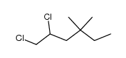 1,2-dichloro-4,4-dimethyl-hexane Structure