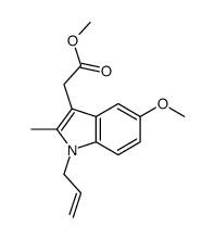 methyl 2-(5-methoxy-2-methyl-1-prop-2-enylindol-3-yl)acetate结构式