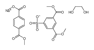 sodium,3,5-bis(methoxycarbonyl)benzenesulfonate,dimethyl benzene-1,4-dicarboxylate,ethane-1,2-diol结构式