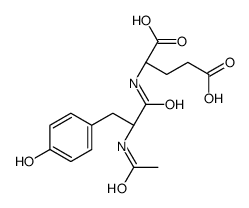 (2S)-2-[[(2S)-2-acetamido-3-(4-hydroxyphenyl)propanoyl]amino]pentanedioic acid Structure