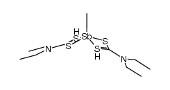 methylantimony diethyldithiocarbamate Structure