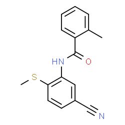 N-[5-CYANO-2-(METHYLSULFANYL)PHENYL]-2-METHYLBENZENECARBOXAMIDE Structure