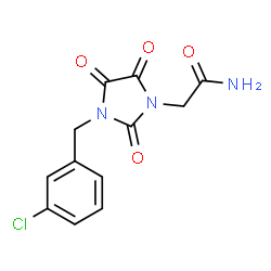 2-[3-(3-chlorobenzyl)-2,4,5-trioxo-1-imidazolidinyl]acetamide结构式