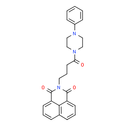 2-(4-oxo-4-(4-phenylpiperazin-1-yl)butyl)-1H-benzo[de]isoquinoline-1,3(2H)-dione Structure