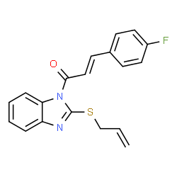 (E)-1-(2-(allylthio)-1H-benzo[d]imidazol-1-yl)-3-(4-fluorophenyl)prop-2-en-1-one结构式