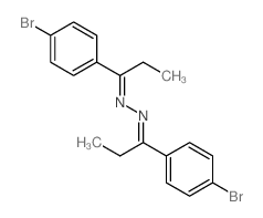 1-Propanone,1-(4-bromophenyl)-, 2-[1-(4-bromophenyl)propylidene]hydrazone structure