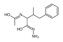 N-(1-hydrazinyl-3-methyl-1-oxo-4-phenylbutan-2-yl)acetamide结构式