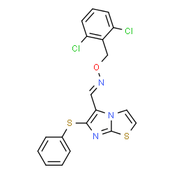 6-(PHENYLSULFANYL)IMIDAZO[2,1-B][1,3]THIAZOLE-5-CARBALDEHYDE O-(2,6-DICHLOROBENZYL)OXIME picture