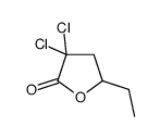 3,3-dichloro-5-ethyldihydrofuran-2(3H)-one structure